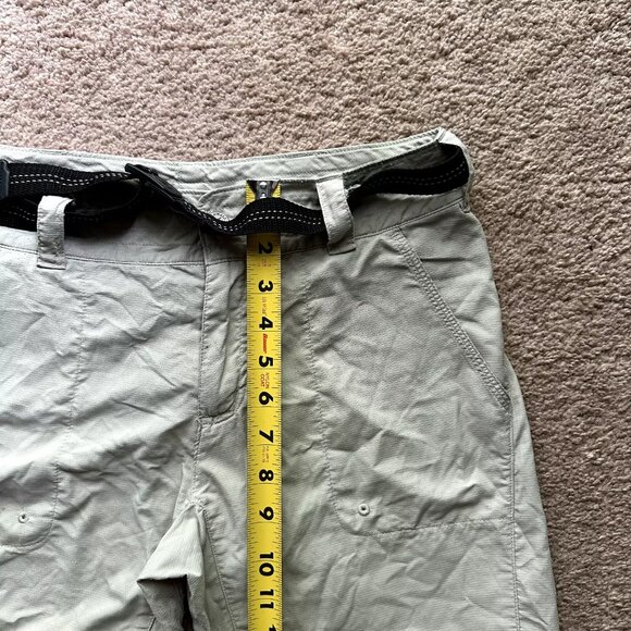 Columbia Pants Womens 4 (30x30) Nylon Titanium Omni Dry Mid Rise Zip Off Belted - Picture 9 of 14